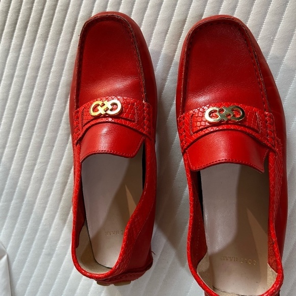 NWOT Cole Haan WMNS Shelby CH Logo II Firey Red Loafer Moccasins Shoes Sz 7.5 - Picture 6 of 11